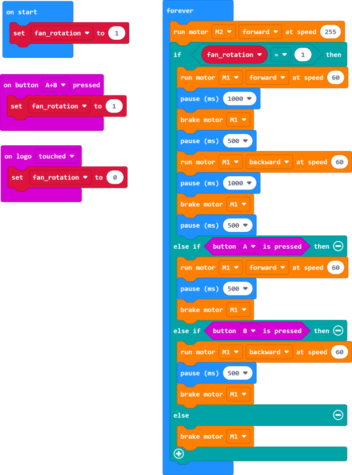 Make an Oscillating Table Fan Using microbit